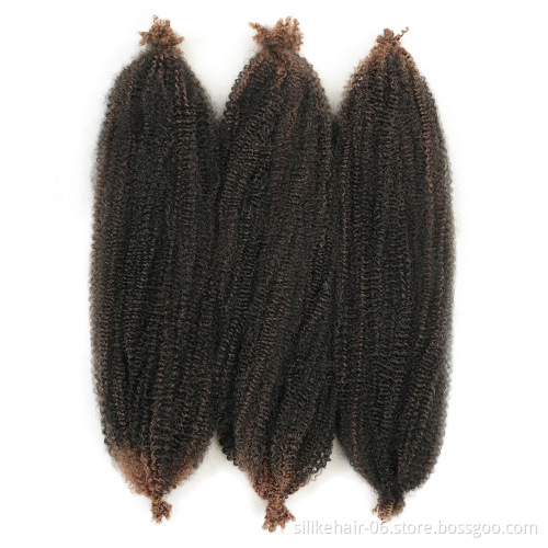 Soft Fluffy Long Afro Kinky Synthetic Springy Marley Crochet Twist Braiding Hair  Synthetic  Hair Extension curl marley braid